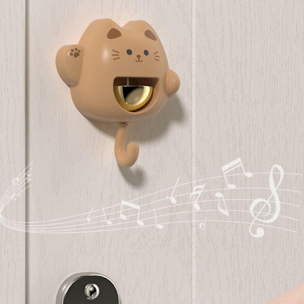 Cute Cat Magnetic Doorbell with Hook Entrance Door Bell New Wind Chime Pendant Home Decor