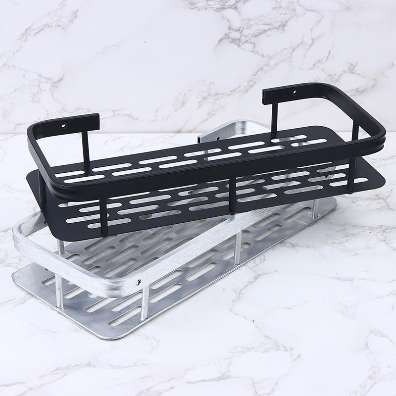 Wall Hanging Corner Single Layer Rectangular Bracket Wall Mounted Shower Shampoo Rack Bathroom Rack Towel Rack Bracket
