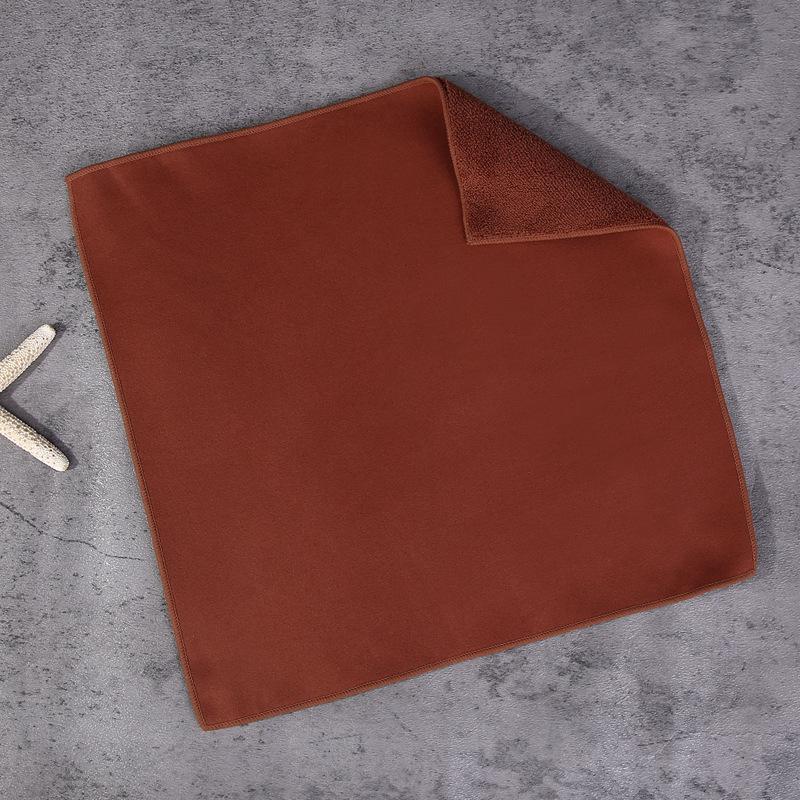 Double-Sided Suede Plush Car Wash Towel - Thick, Water-Absorbent Coral Fleece Cleaning Cloth