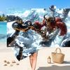 One Piece Printed Swim Towel, Portable Water Absorbent Towel for Beach Camping Daily Bathroom Use