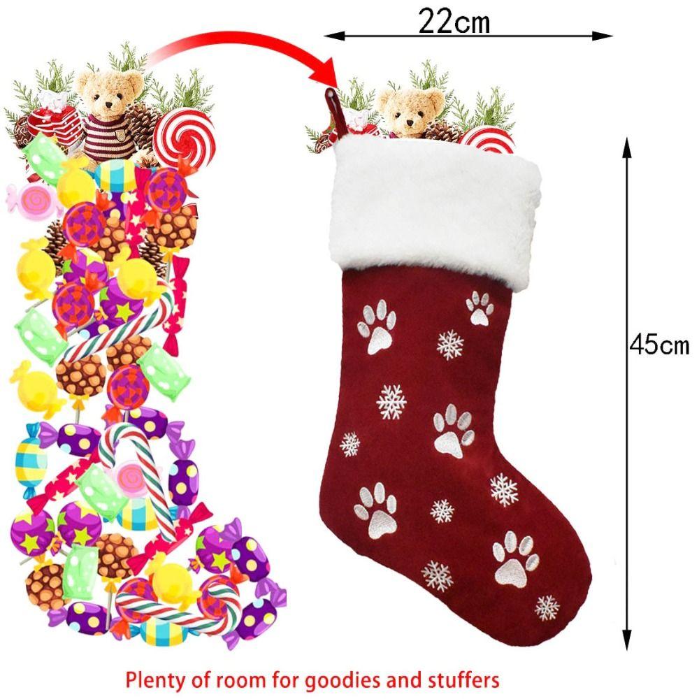 Large Capacity Snowflake Christmas Socks Festival Christmas Tree Ornaments  Festive Home Decoration