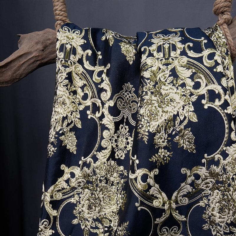 Europäischer Glänzender Seidenjacquardstoff mit dreidimensionaler Texturprägung Retro-Stil für DIY-Nähen Formelle Kleider Bekleidung
