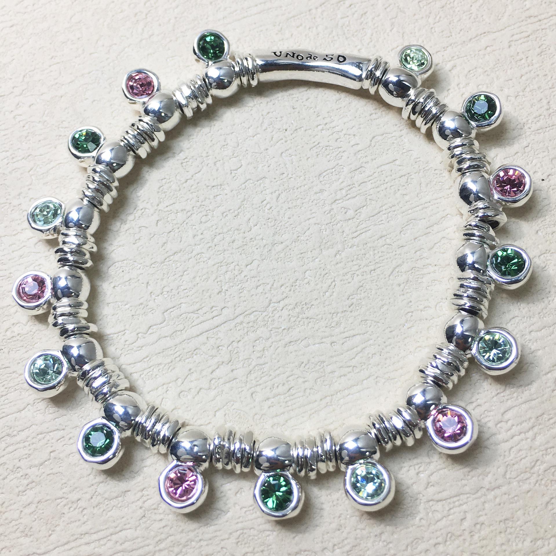 UNOde50 Women s Creative Geometric Gemstone Bracelet 2024