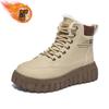 Winter velvet high-top Martin boots thickened thermal cotton shoes platform short boots casual snow boots