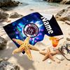 Custom Name Personalized Manchester City FC Print Beach Towel, for Trip Camping Beach Party Home Decor, Birthday Gift for Family & Friends