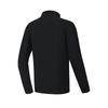 Fila Comfortable Stand Collar Half Zip Knit Long Sleeve T-Shirt Men Tops Deep-Black A11M515210FBK