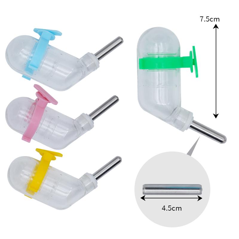 60ml Plastic Hamster Drinker Water Bottle Dispenser Feeder Hanging Guinea Pig Rabbit Drinking Bottle Pet Drinking Fountain