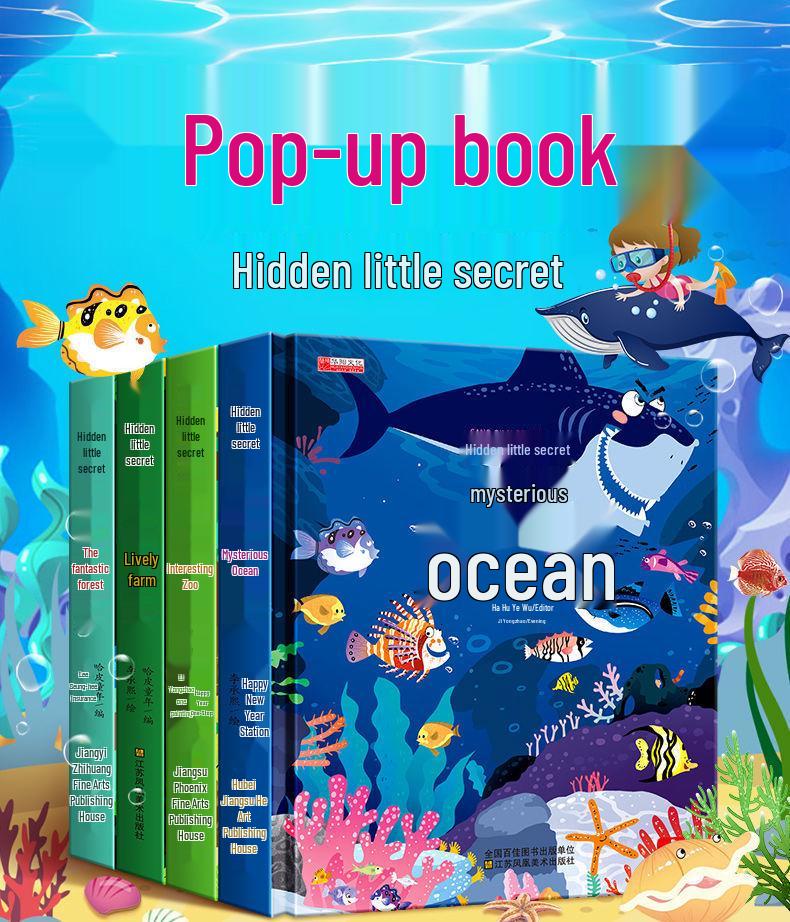 8-Volume 3D Pop-Up Science Book for Kids: Tear-Resistant Hardcover Picture Series