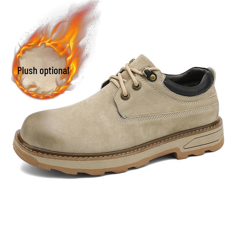 Men s Low-Top Matte Leather Retro Work Boots