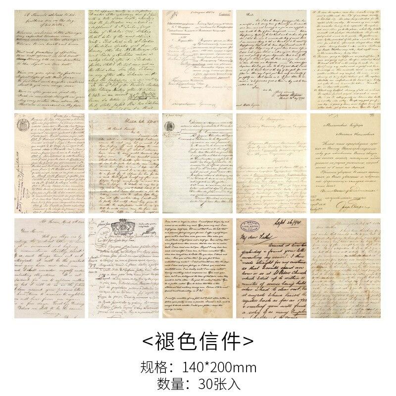 

30 шт., блокнот, материал, бумага, винтажная бумага для вдохновения, мусорный журнал, скрапбукинг, карта, нежелательный журнал, фон, бумажный блокнот