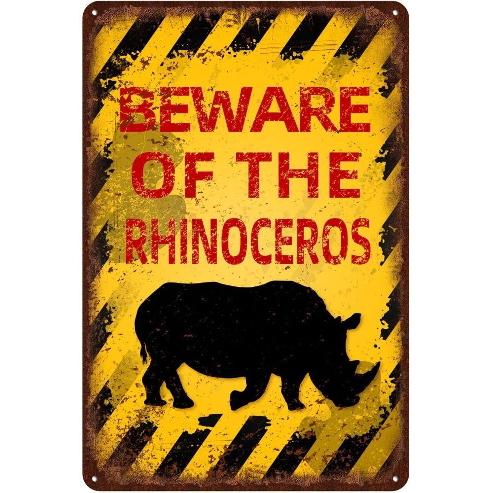 Beware of Animal Silhouette Aluminum Signs Metal Warning Plates