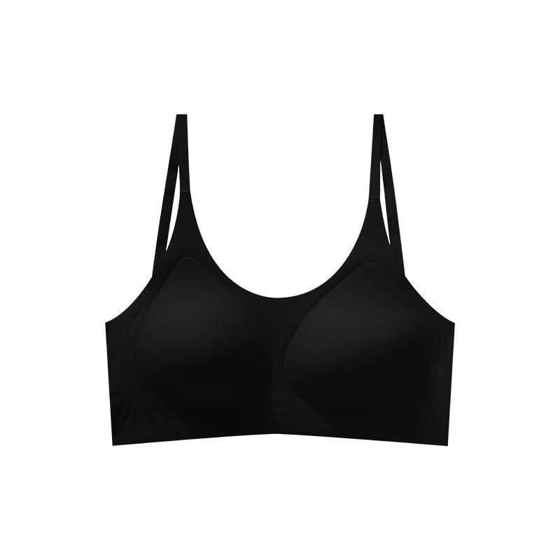 Big Breasts Show Small U-shaped Beautiful Back Underwear, Women's No Steel Ring, Double Breasts, Thin Fixed Cup, Sexy Big Halter Bra