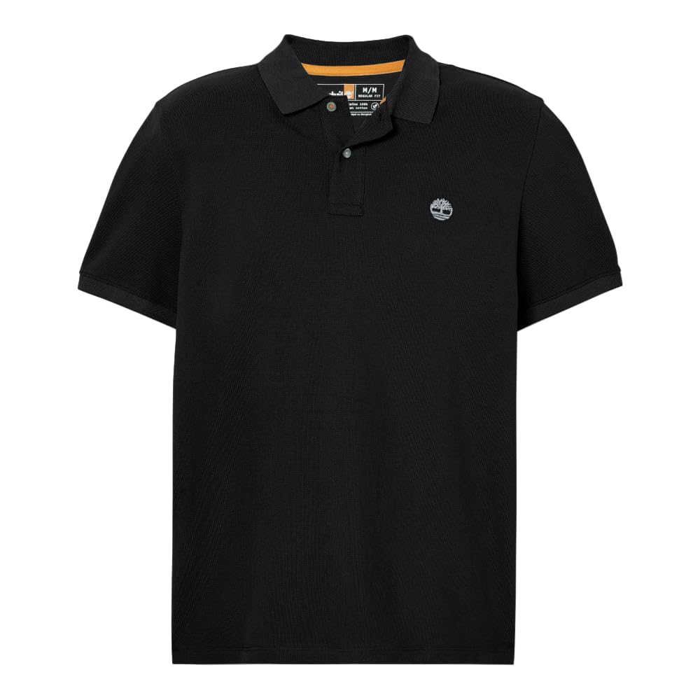 

Мужская футболка-поло с коротким рукавом пике Millers River от Timberland, черная, размер XS, TB0A62T50011