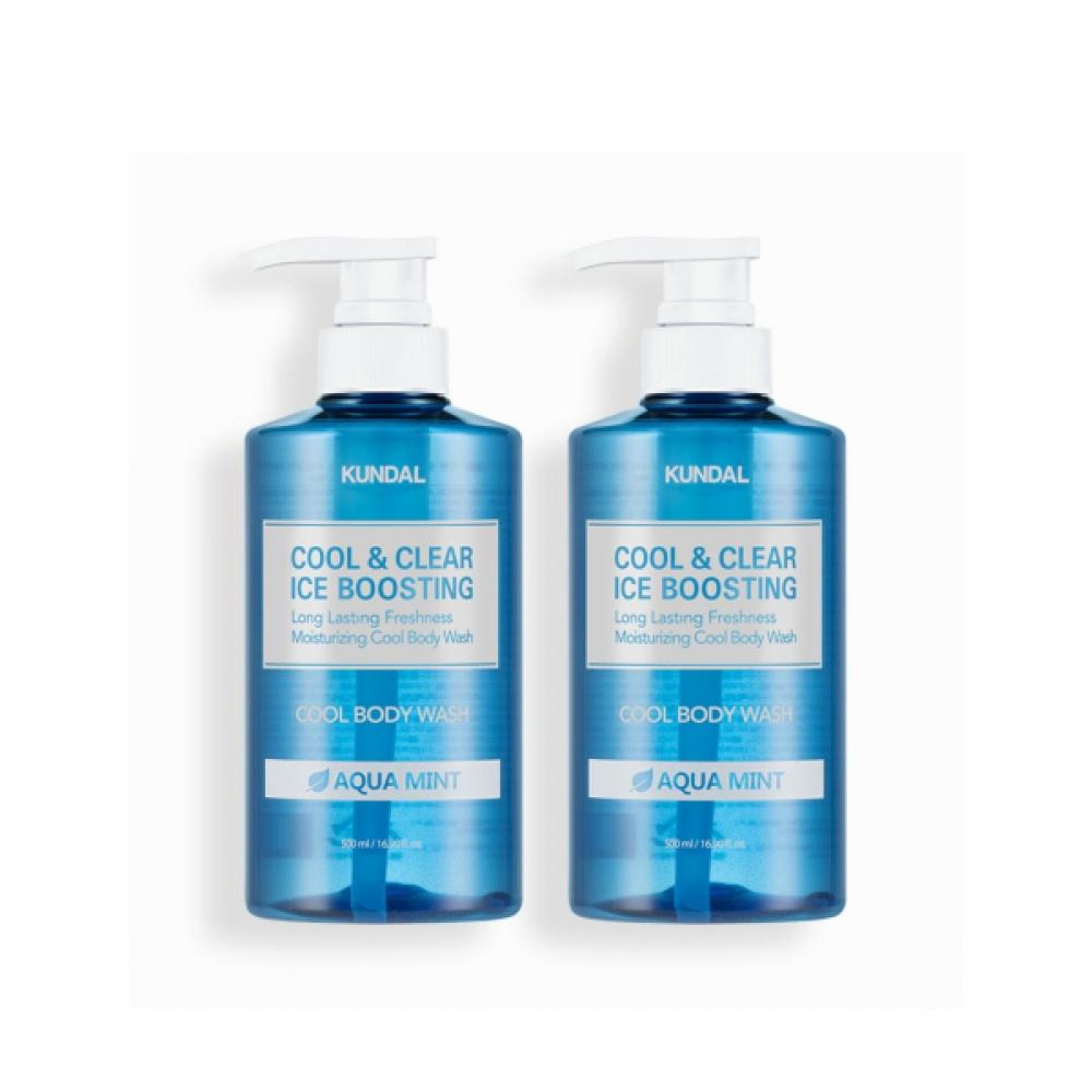

Kundal Cool Clear Ice Boosting Cool Body Wash Aqua Mint 500ml 2pk NONE