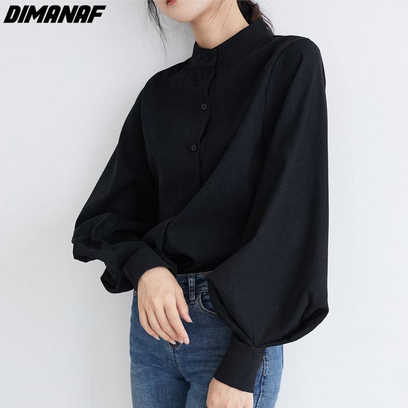 

DIMANAF 2023, летняя стильная блузка, повседневная рубашка с принтом, женская одежда, свободная рубашка с длинными рукавами, синяя