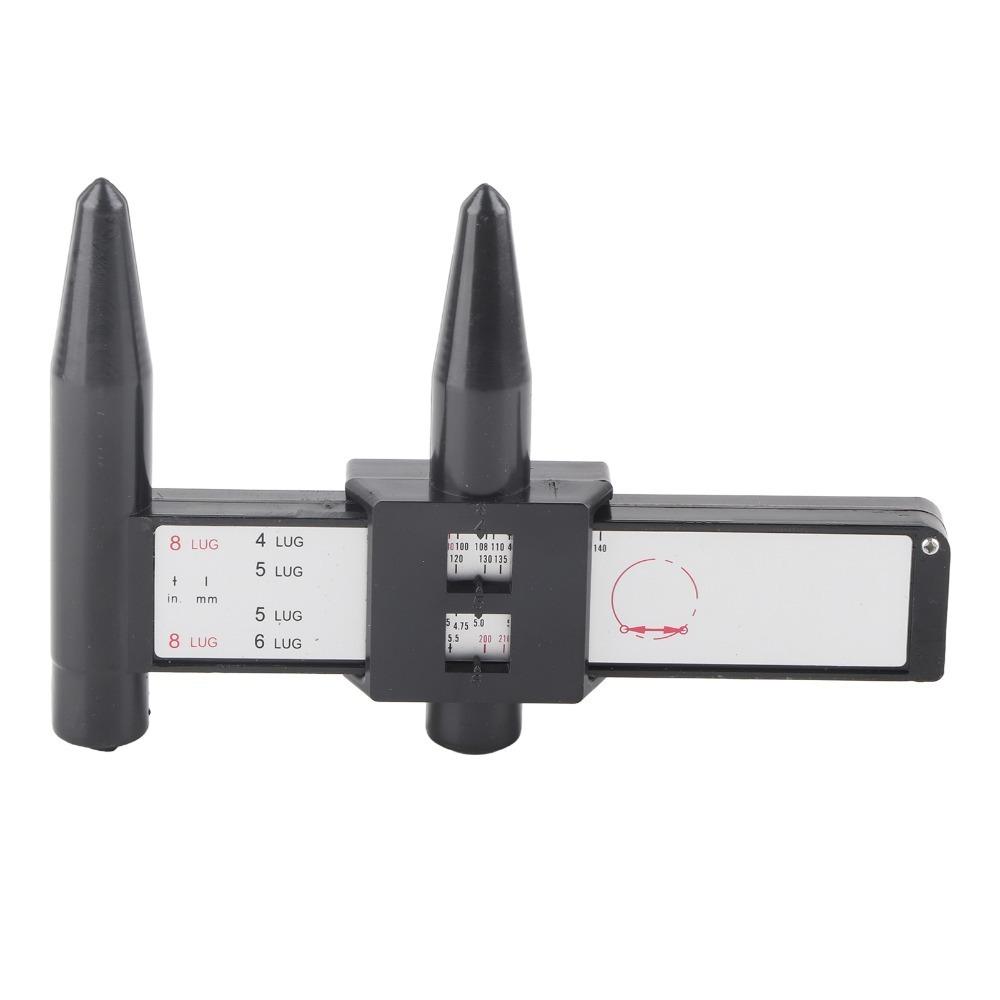 

4 5 6 8 Lug PCD Ruler ABS Bolt Pattern Gauge Easy Sliding Caliper Ruler Vehicle Maintenance чёрный