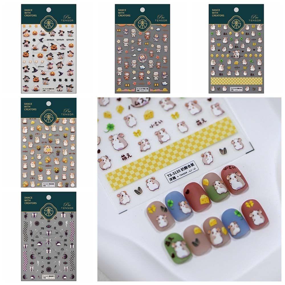 

Хэллоуин Подвески для ногтей Хэллоуин Мультяшные наклейки для ногтей Мультяшные животные Наклейки для ногтей Вечеринка