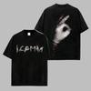 New Fashion Unisex Vintage Hip Hop Double Sided Graphic Tshirt Apparel Retro Iceunisex Hand Sign Art Print Crew Neck Short Sleeve Casual Streetwear