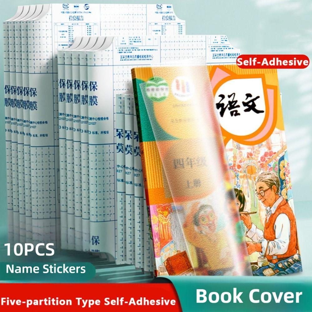 10PCS/Set S/M/L Self-Adhesive Book Skin Self-Adhesive Book Protective Cover Book Protection