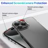 Transparent Anti-Yellowing Phone Cover for iPhone 15 16 17 Plus Pro Max Shockproof Air Buffer Corners Raised Screen Camera Anti-Scratch Slim Fit Case