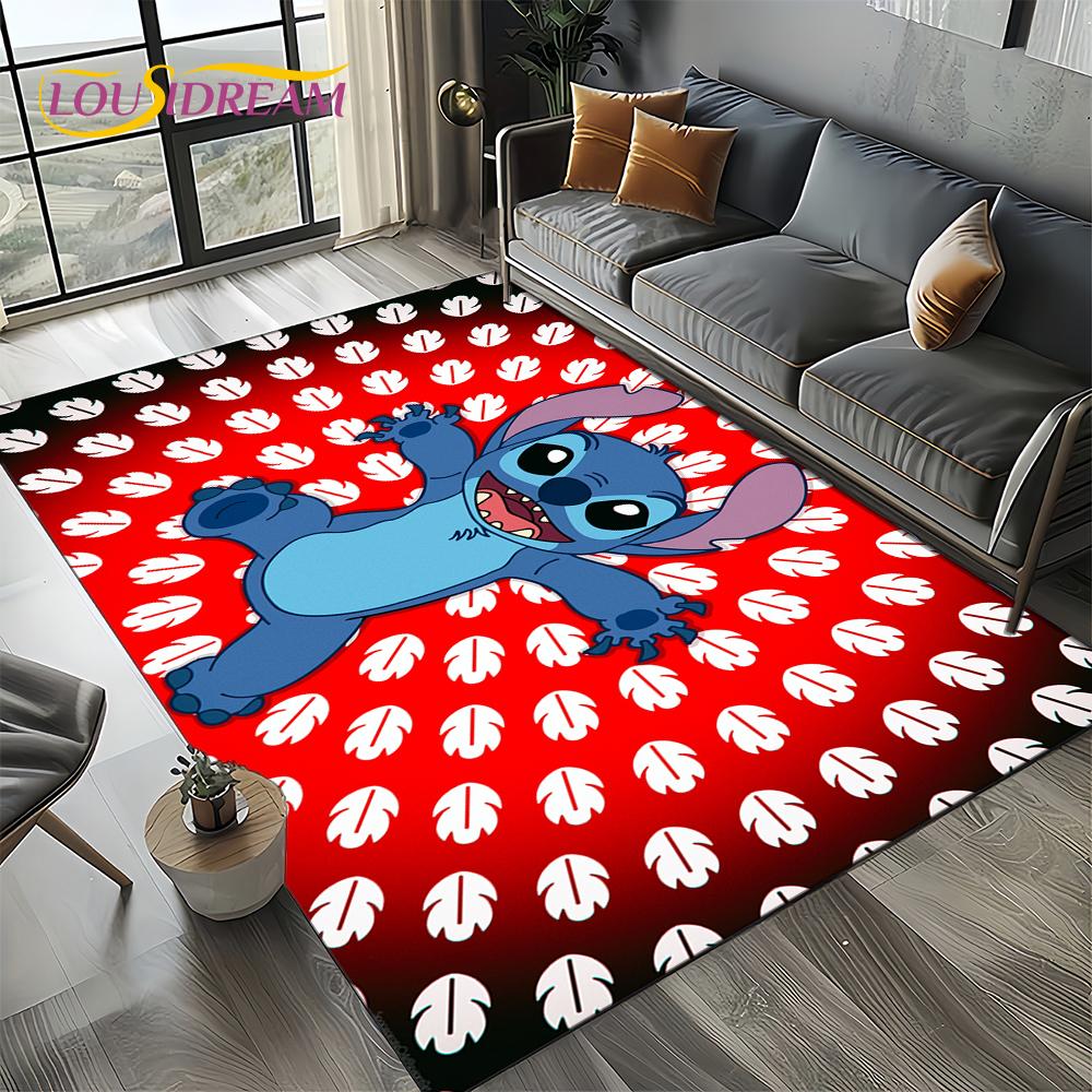 27 Style Cute Stitch Cartoon 3D Carpet Rug for Home Living Room Bedroom Sofa Doormat Decor,Child Non-slip Floor Mat Gifts