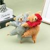Cartoon Cute Bear Pendant High-quality Dancing Bear Plush Doll New Room Bedside Pendant  Kids