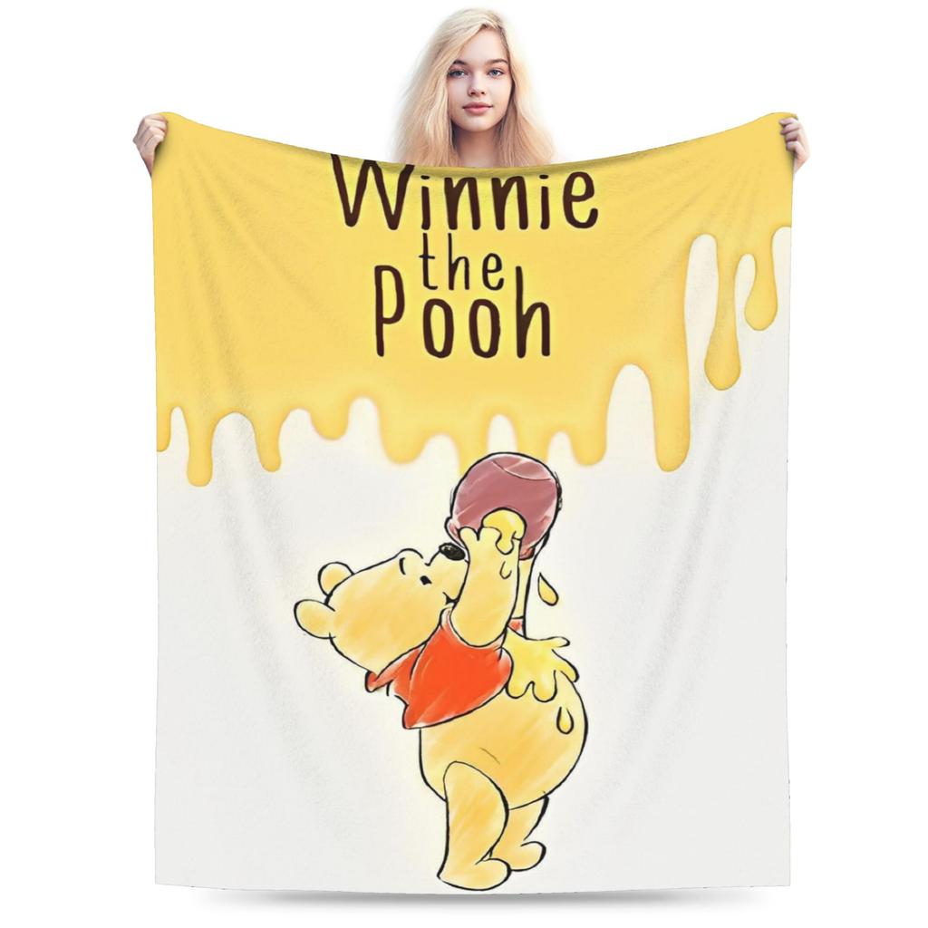 Cute Kawaii Blankets Winnie The Pooh Fuzzy Throw Blanket Bedding Couch Personalised Soft Warm Bedspreads