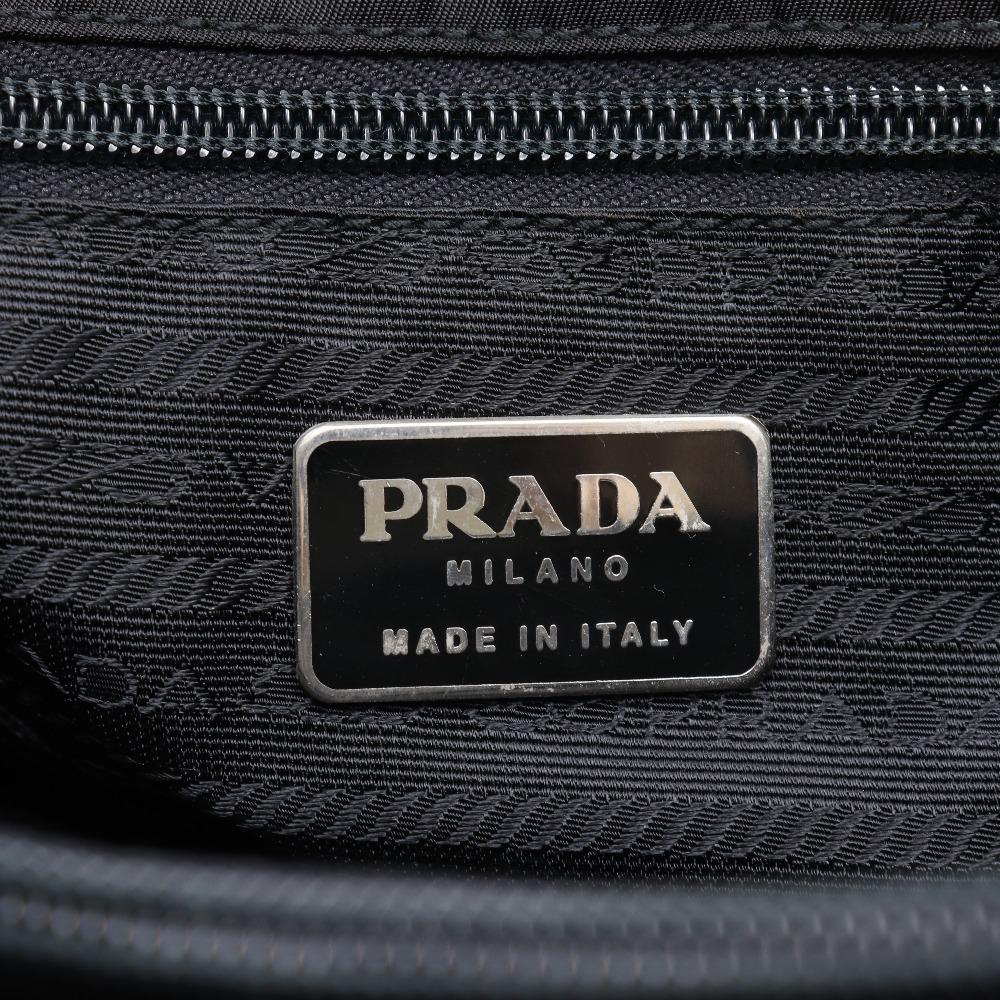 PRADA plastic chain Tote Bag black Nylon Women Used