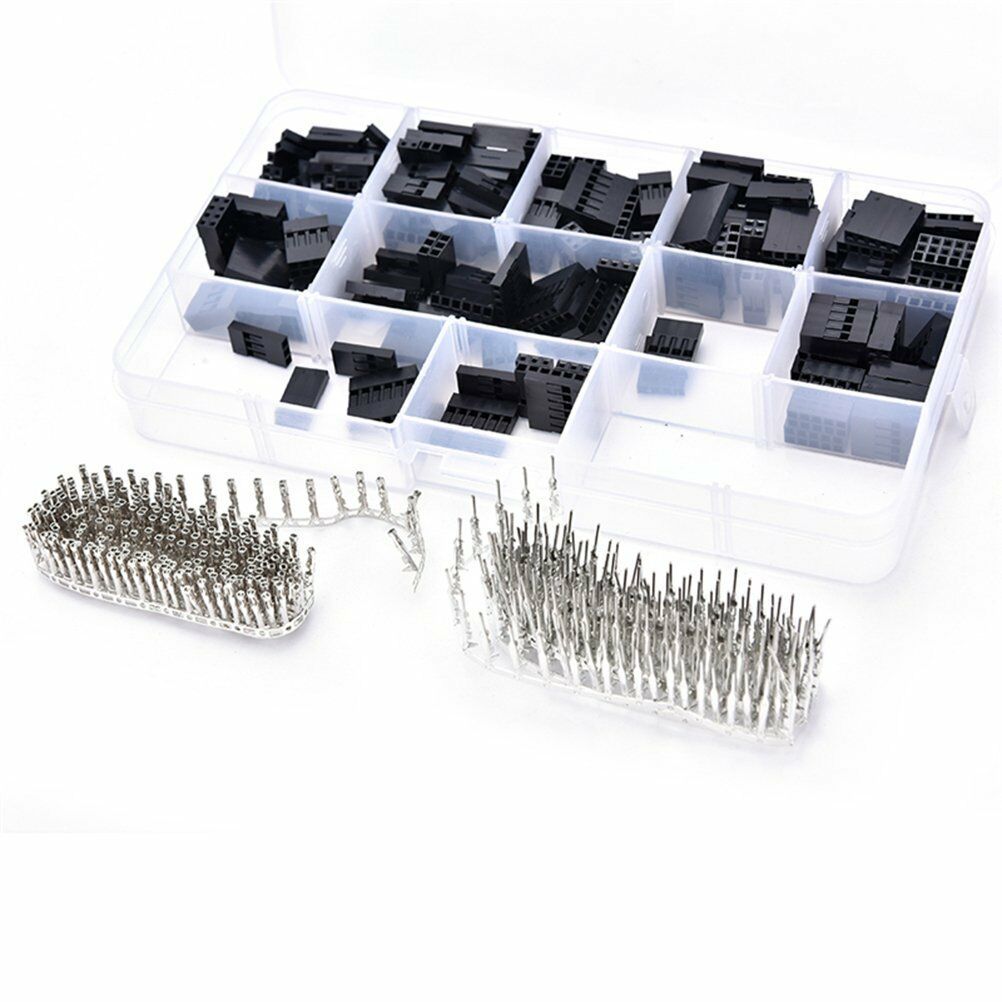 620pc Set Male Female Wire Jumper Pin Header Connector Housing Kit W/ Crimp Pins