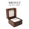 Multifunctional Small Jewelry Box Square Shape Organizer Mini Wooden Ring Box Soft Interior Holder for Proposal Wedding