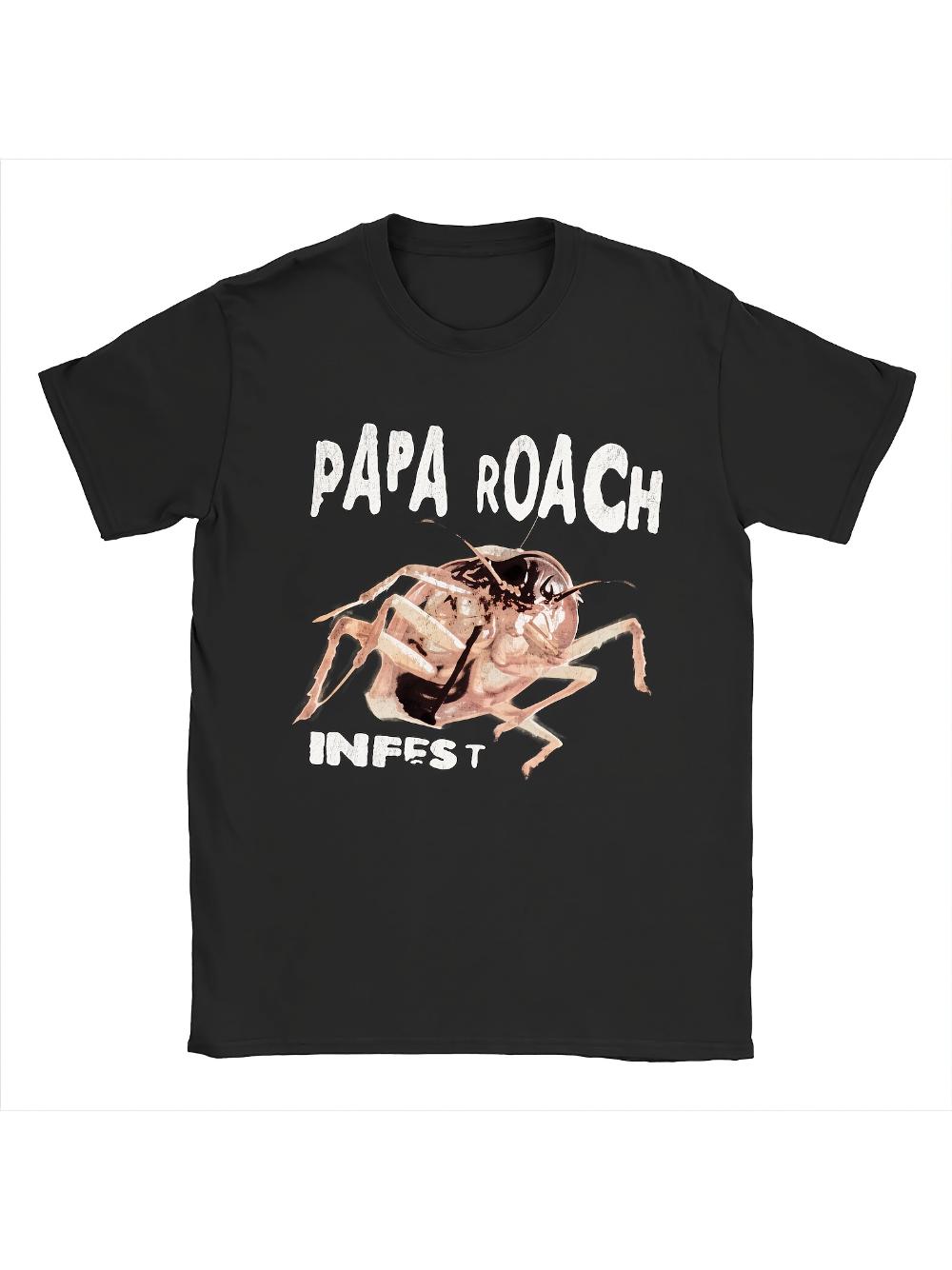 

Papa Roach Infest 90s Rock Music Printed T-shirt - Black Round Neck Spider Pattern T-shirt, Adult Casual Outdoor Clothing 5XL різнокольоровий