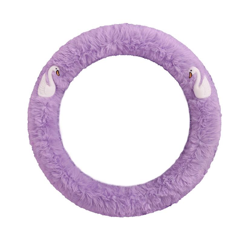 Winter Warm Plush Steering Wheel Cover - Non-slip, Anti-freeze, Universal Hand Warmer for Cars.