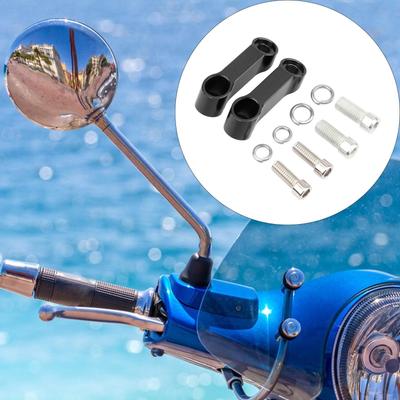Mirror Handlebar Mount Riser Extender Rearview Adapter Professional Easy Installation