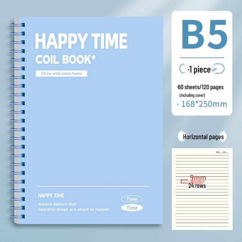 Colorful B5 Coil Notebook: A5 High-Value Journal for Study, Record, and Diary - Perfect for Students.