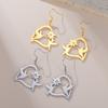 My Shape Hummingbird Birds Flower Drop Earrings for Women Stainless Steel Animal Dangle Earring Ear Accessories Jewelry Gifts