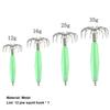 Metal Squid Jig Strong Good Toughness 12 Claws Squid Hook for Fishing