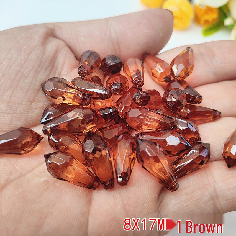 DIY Crystal Pillar Lampshade Beaded Curtain Accessories: 9x17MM Water Drop Transparent Acrylic Pendants