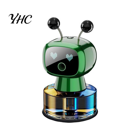 Car Fragrance Diffuser Smart Air Freshener Aromatherapy 3 Modes Adjustable Long-Lasting Robot-Shaped Design Essential Oil Stylish Accessory