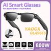 Occhiali Intelligenti L802: 800W Pixel, Video Anti-Shake, Traduzione, Riconoscimento Immagini AI, Chiamate Bluetooth