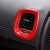 crosselec Red Carbon Fiber Air Vent Cover AC Outlet Trim kit for Dodge Charger 2015+
