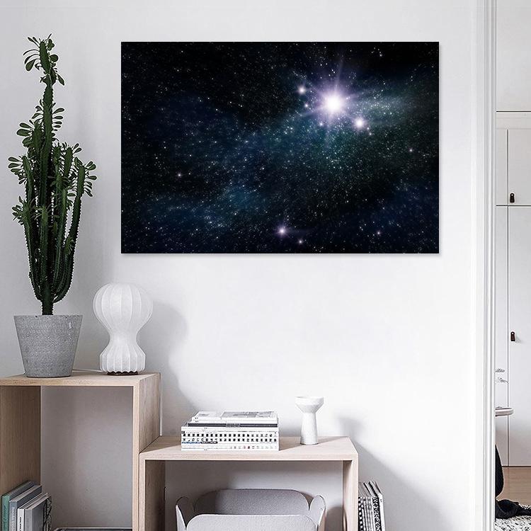 Space Cosmic Planets Canvas Painting Starry Sky Clouds Nebula Wall Art Picture Posters and Prints for Home Decor Modern Mural