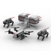 MOC Battle Machine Building Blocks Mechanical Wolf Robot Dog Fireproof Battery Cannon Bricks Toys Kids Gift