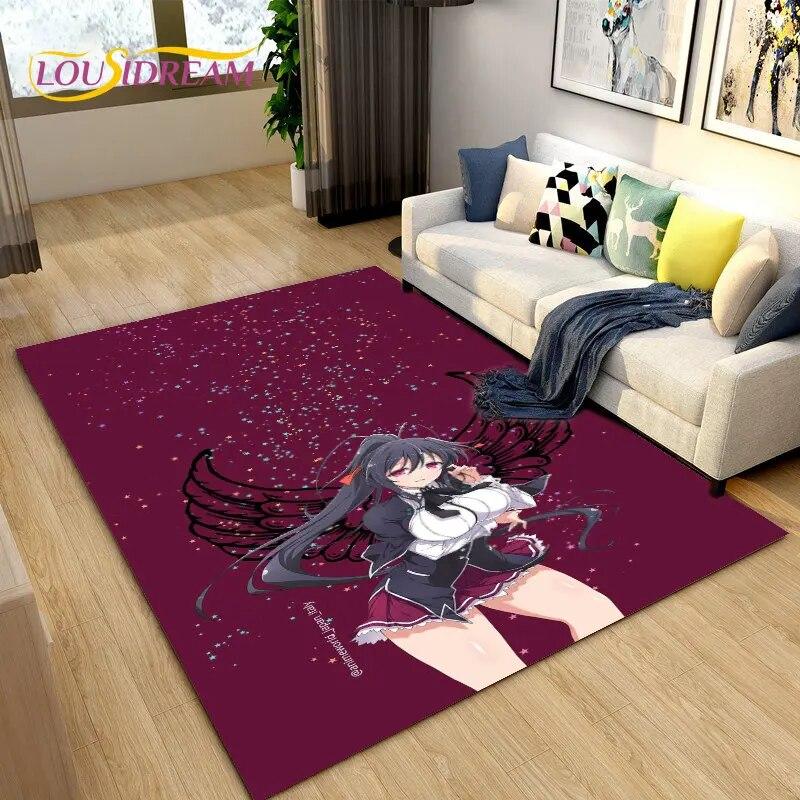3D High School D×D Sexy Anime  Area Rug,Carpet Rug for Living Room Bedroom Sofa Doormat Decoration,kids Play Non-slip Floor Mat