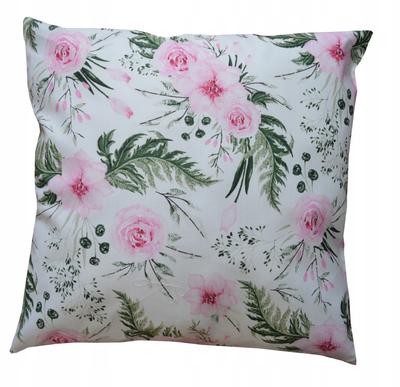 Pillowcase In Garden Flowers Pink 40x40
