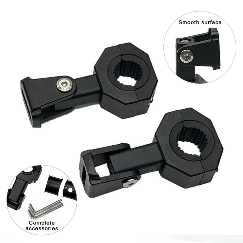 1/2Pcs Motor Light Mount Bracket 360° Adjustable Anti-Slip Clamp Fit for Motorcycle Spotlight Modified Parts