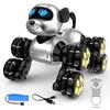 New Intelligent Remote Control Robot Dog-8-wheel Stunt Dog, Pink Cute Pet Shape, Children's Pet Toy Robot Dog