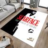 1 Stück Scarface The World Is Yours Home Office, Strapazierfähige Polyester-Bodenmatte mit Einfacher, Bürodekoration, Urbaner Stil, Rutschfeste Rückseite