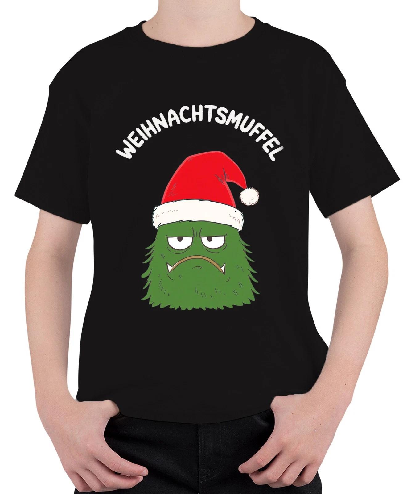 WEIHNACHTSMUFFEL Weihnachtsmonster Nikolausmütze sarkastisch Unisex Kinder T-Shi S
