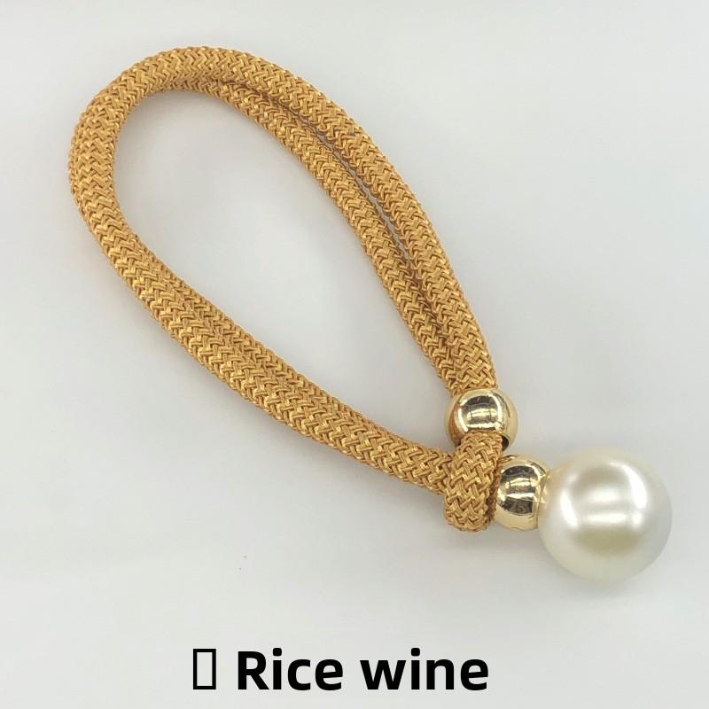 Large Pearl Curtain Binding Straps Binding RopesDecorative Tie Straps Curtain BucklesAdjustable Folding Tie Straps