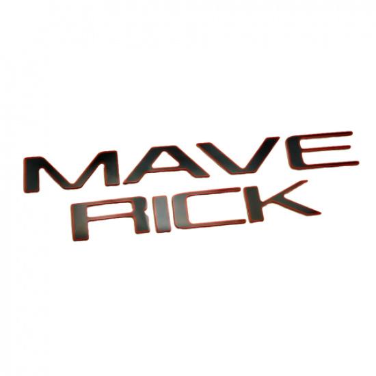 3D Tailgate Letter For -2025 Maverick Emblem Black Red Outline Decor Sticker